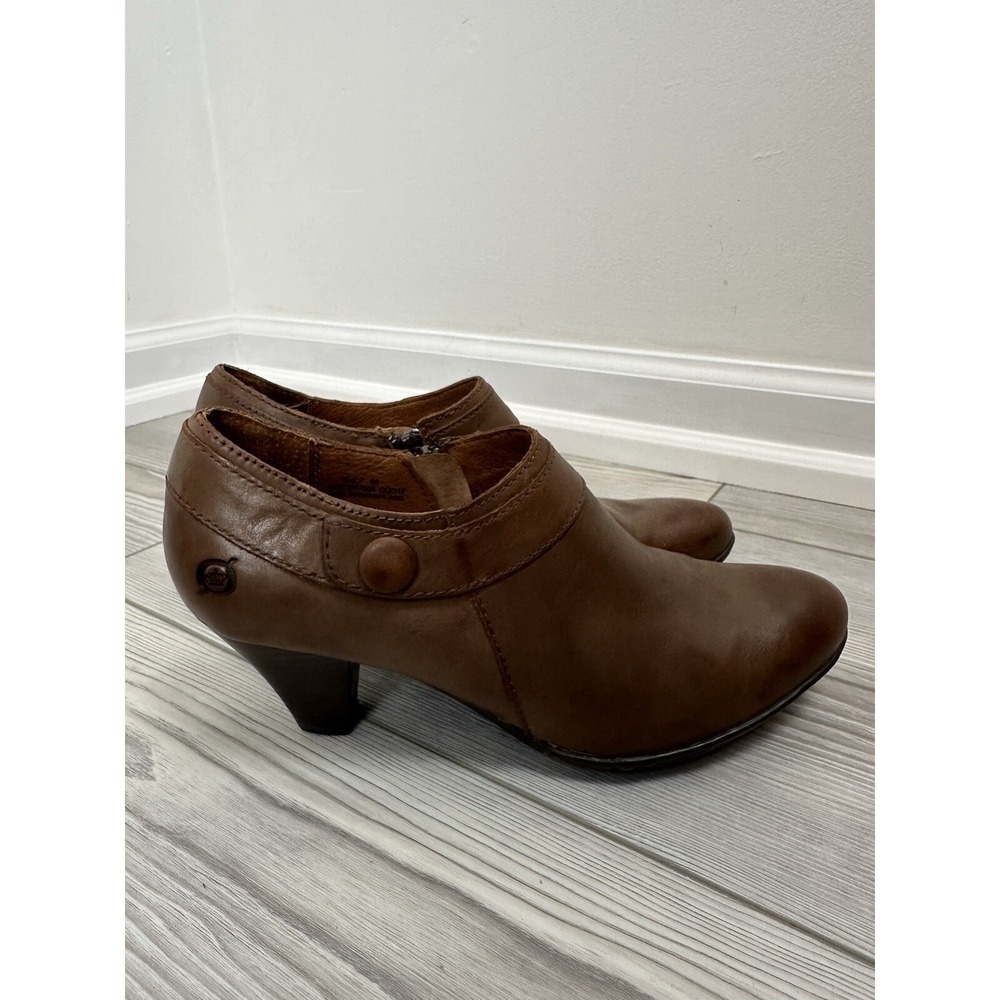 Born Women's Calixta Bootie‎ Size 8.5 Brown Leather Bootie Business Casual